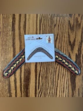 Art Down Under Genuine Returning Boomerang On Walkabout Ochre 12 Inches NWT